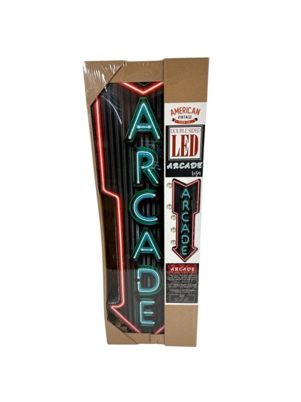 Arcade Double-Sided LED Marquee Sign 26" X 3"